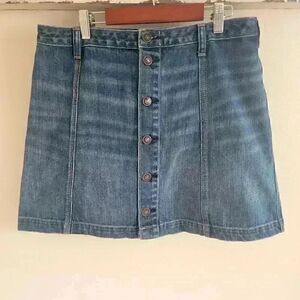 Abercrombie & Fitch Button Up Jean Skirt Size 10